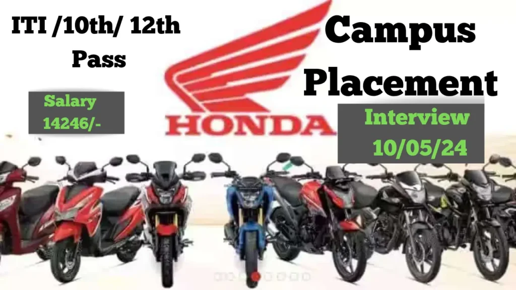 Honda Motorcycle Company Campus Placement