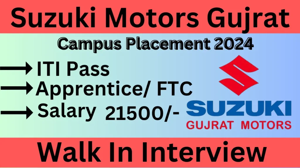 Suzuki Motors Campus Placement 2024