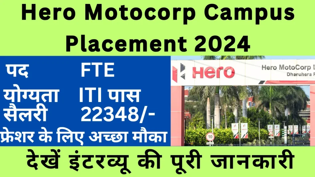 Hero MotoCorp Campus Placement 2024