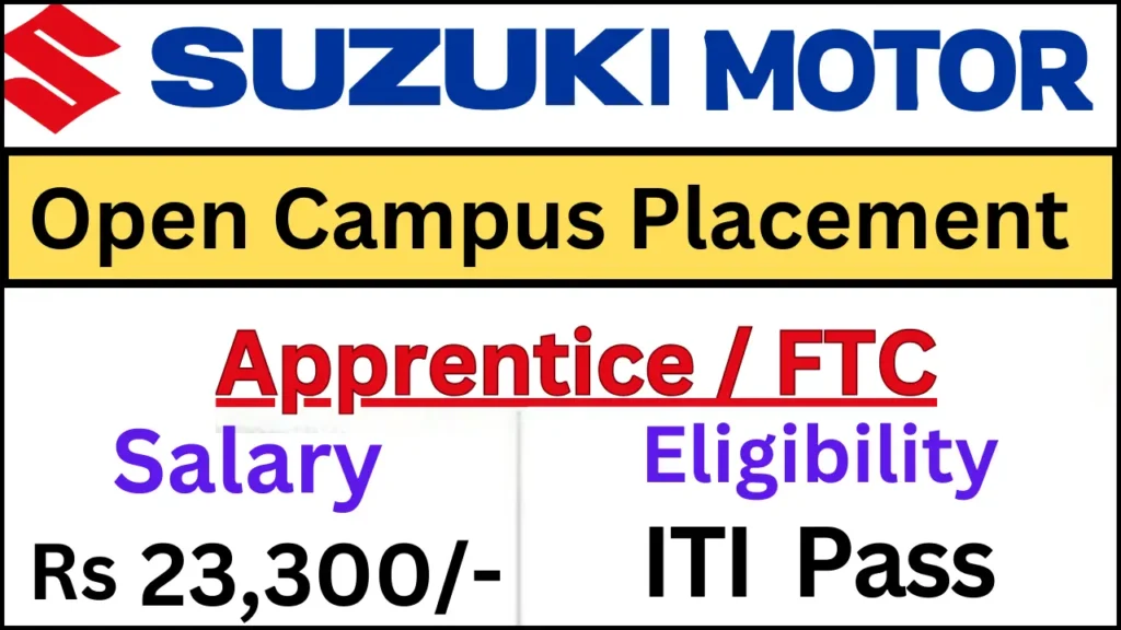 Suzuki Motor Campus Placement 2024