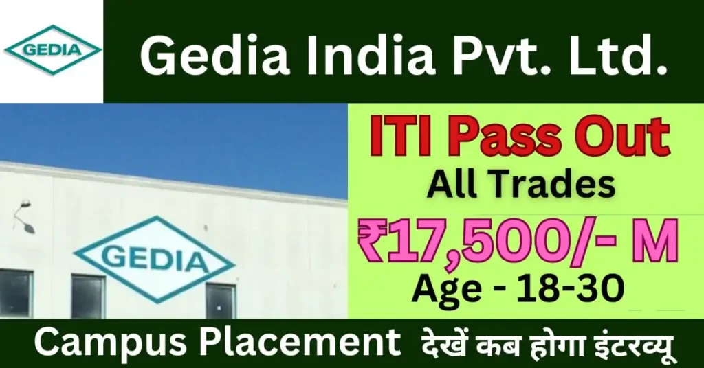 Gedia India Campus Placement 2024