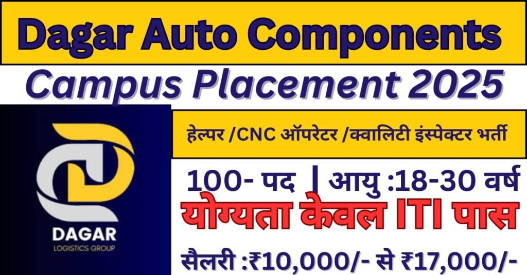 Dagar Auto components Campus Placement 2025